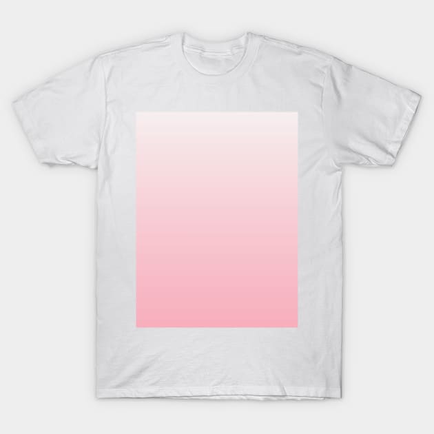 Pale Coral to French Rose Pink Ombre Fade Sunset Gradient T-Shirt by squeakyricardo